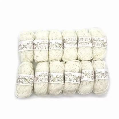 Fournitures de tricot en fil multicolore, artisanat au Crochet pour le Crochet et le Kit de démarrage de fil à tricoter pour débutants 12 pièces