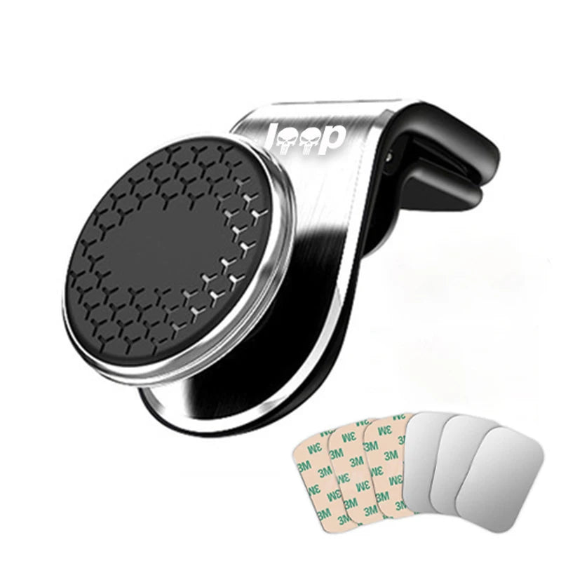 Support magnétique pour téléphone de voiture, Clip de ventilation pour Jeep Renegade Compass Grand Cherokee Wrangler jk Gladiator, accessoires de voiture