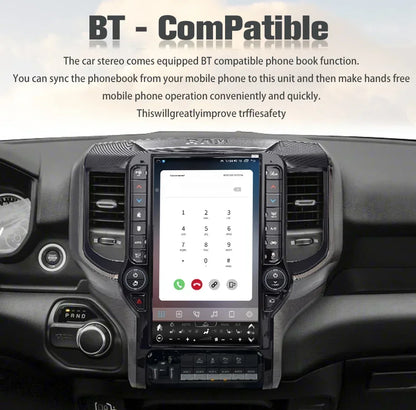 13.6 pouces Android écran Radio GPS Carplay voiture multimédia lecteur vidéo stéréo Navi unité principale pour Dodge Ram 2019 2020 2021 2022