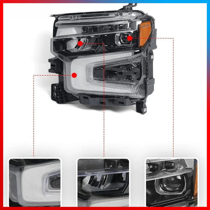 Phare Chevrolet Solod 1500 Applicable 87828575 85594431, faible Configuration, noir, année 2022-2023