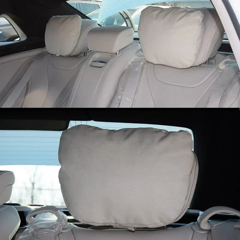 Appui-tête de voiture en coton à mémoire de forme, 2 pièces, Support de cou, accessoires de voiture, classe de siège, doux, universel, réglable, oreiller de voiture, coussin de repos du cou