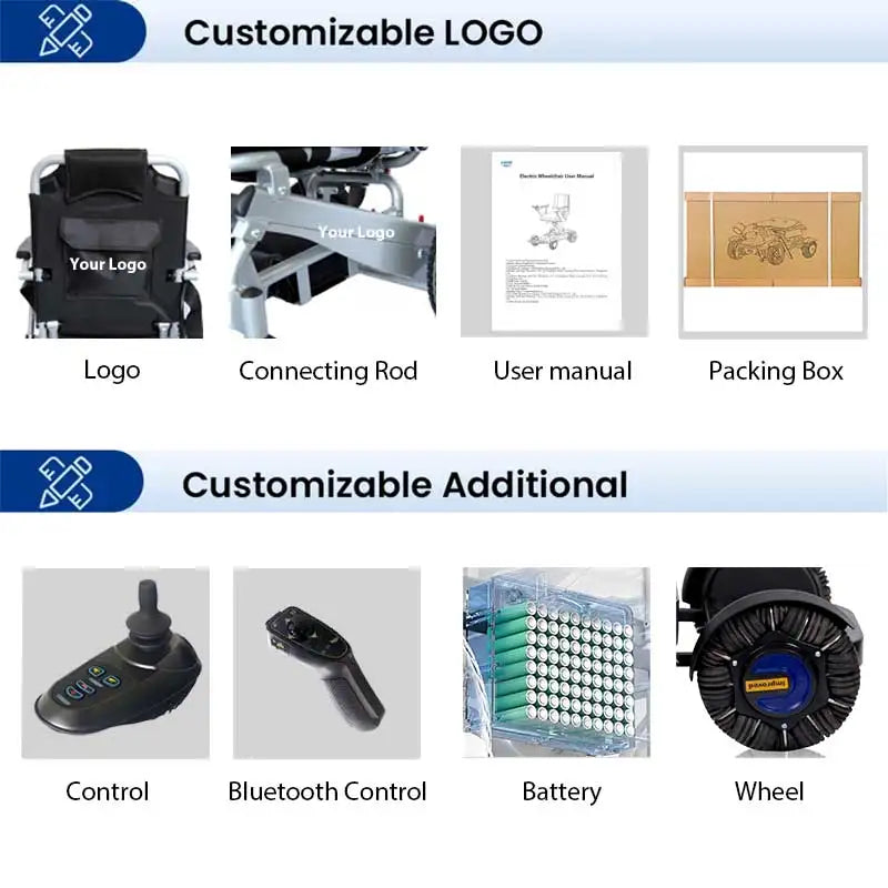 2025 offre spéciale Bluetooth contrôle en aluminium pliant léger motorisé fauteuil roulant électrique pour personnes handicapées