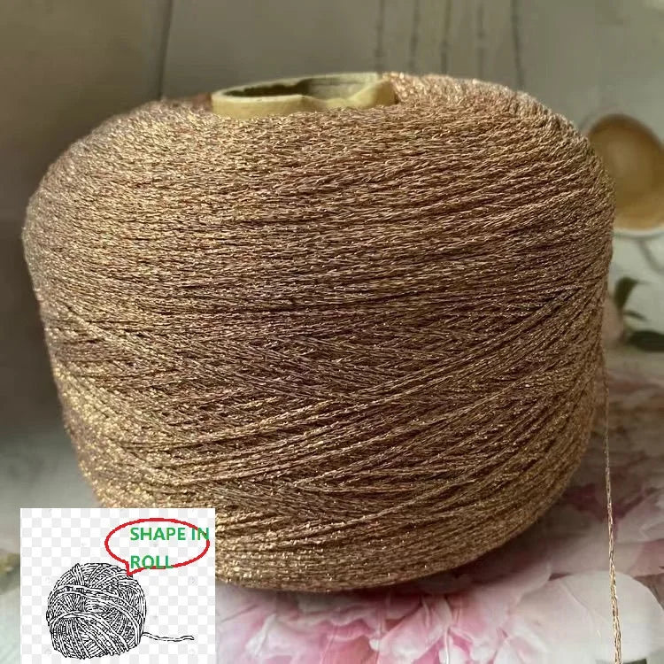 Modules de fil métallique en laine de coton doré et argenté, fil au crochet, paillettes, tissé à la main, sac artisanal, coloré, unique, boule de 50g, livraison gratuite