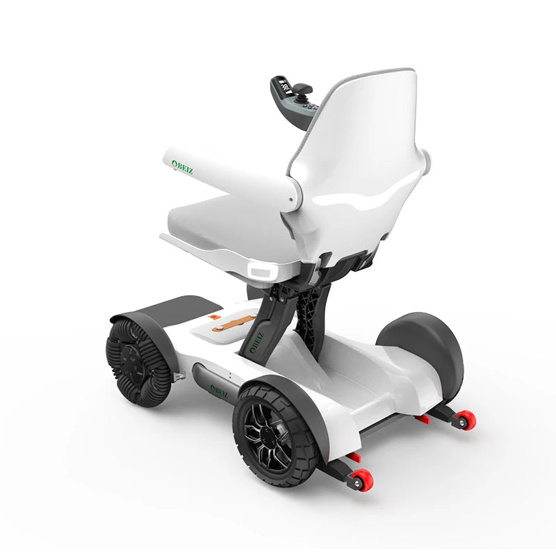 Fauteuil roulant électrique tout terrain pliant automatique Intelligent avec batterie amovible fauteuil roulant de contrôle sans fil pour le
