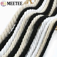 Cordons en macramé de 5 mètres, 7-15mm, 3 actions, corde torsadée en coton pour sac fait à la main, matériel artisanal pour la maison, accessoires de couture