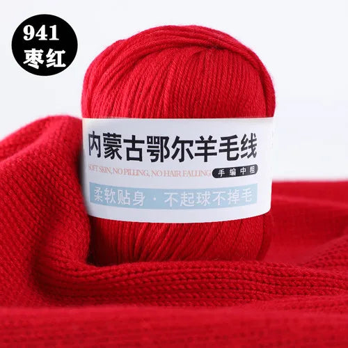 Fil de laine pour enfants, crochet à la main pour chapeaux, écharpes, chandails, optique moyenne, doux pour la peau, doux, 6 rôles, 100 g/ensemble