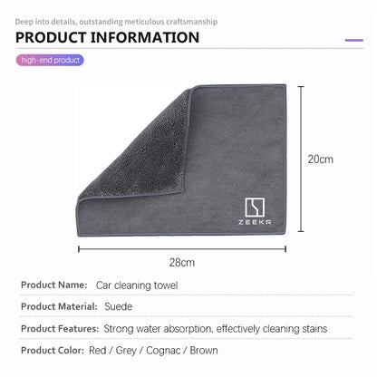 Serviette en microfibre, accessoires de nettoyage de voiture, peluche, facile à nettoyer, outil de lavage de voiture pour Zeekr 001 MIX 009 007 Zeekr X 7X