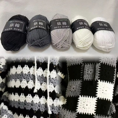 Nouveau 5 pièces couleurs mélangées fil lait coton fil combinaison Crochet tricot fil ensemble pour à la main bricolage artisanat pull écharpe tricot