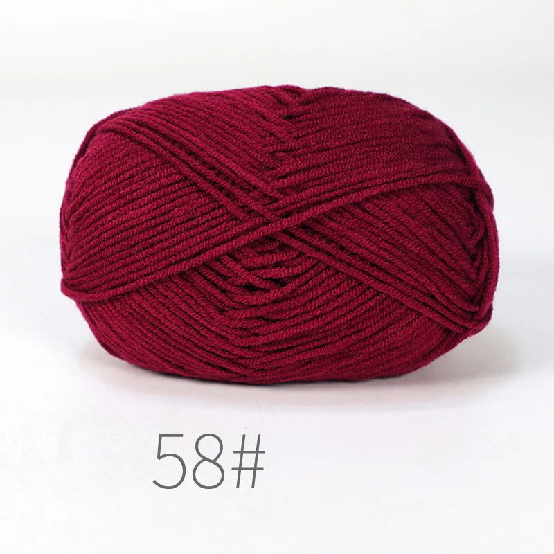 Combinaison de fils de coton au lait, couleurs mélangées, ensemble de fils à tricoter au Crochet pour bricolage artisanal, pull, écharpe, tricot, 5 pièces
