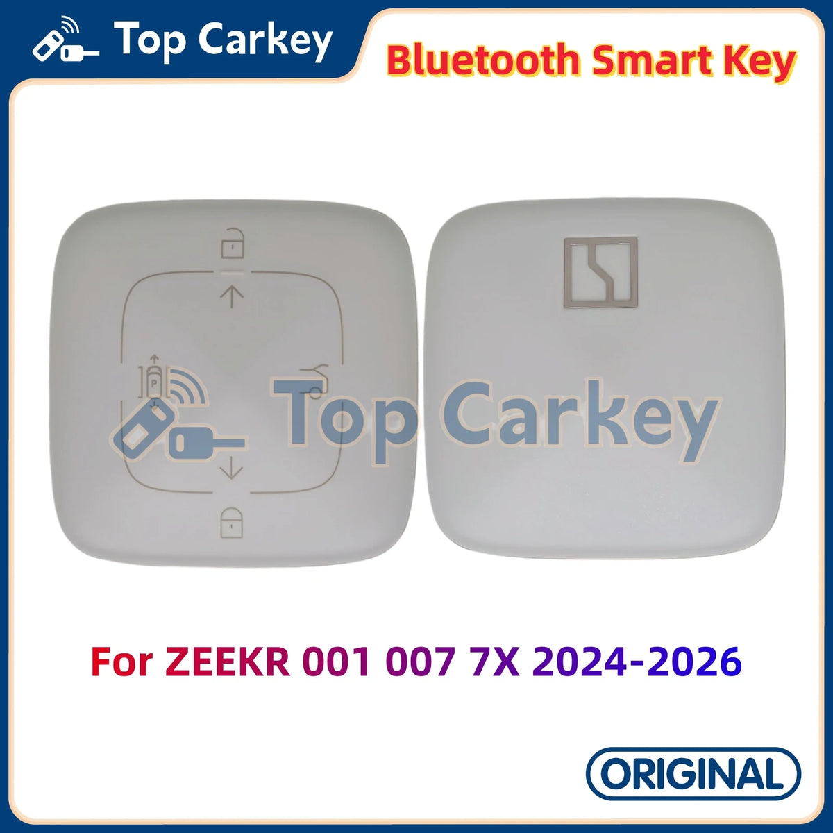 TopCarkey clé à distance intelligente Bluetooth d'origine pour GEELY ZEEKR 001 007 7X 009 2024 2025 2026 ZEEKR 9X 2026 clé Bluetooth de voiture