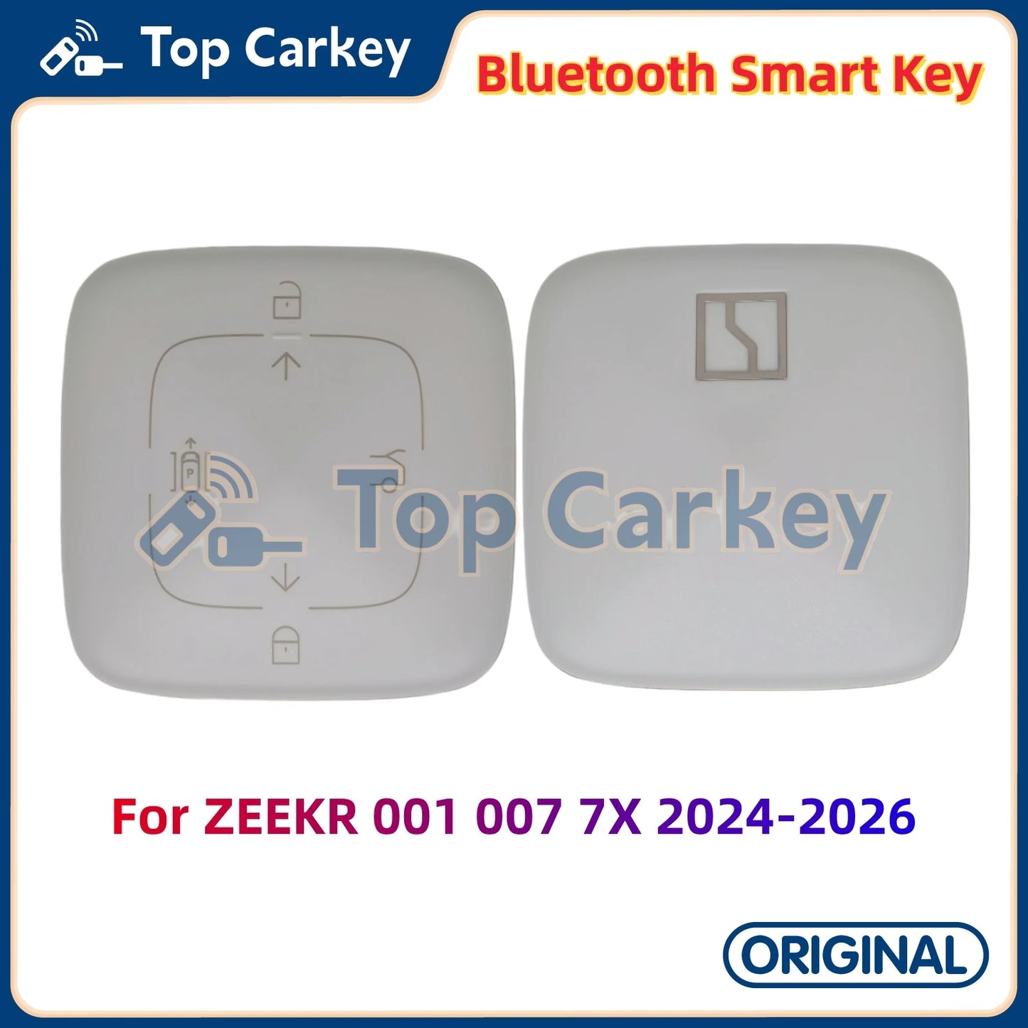 TopCarkey clé à distance intelligente Bluetooth d'origine pour GEELY ZEEKR 001 007 7X 009 2024 2025 2026 ZEEKR 9X 2026 clé Bluetooth de voiture