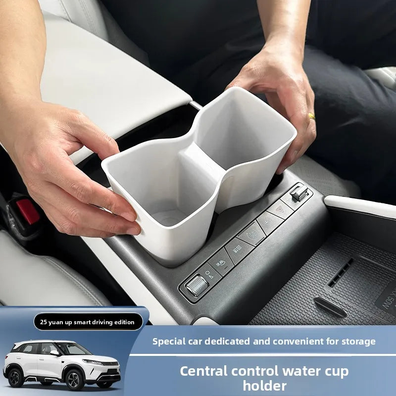 Porte-gobelet d'eau de commande centrale de voiture, résistant à la saleté, couleurs originales de voiture, intérieur spécial modifié pour 25 BYD Yuan Up ATTO2