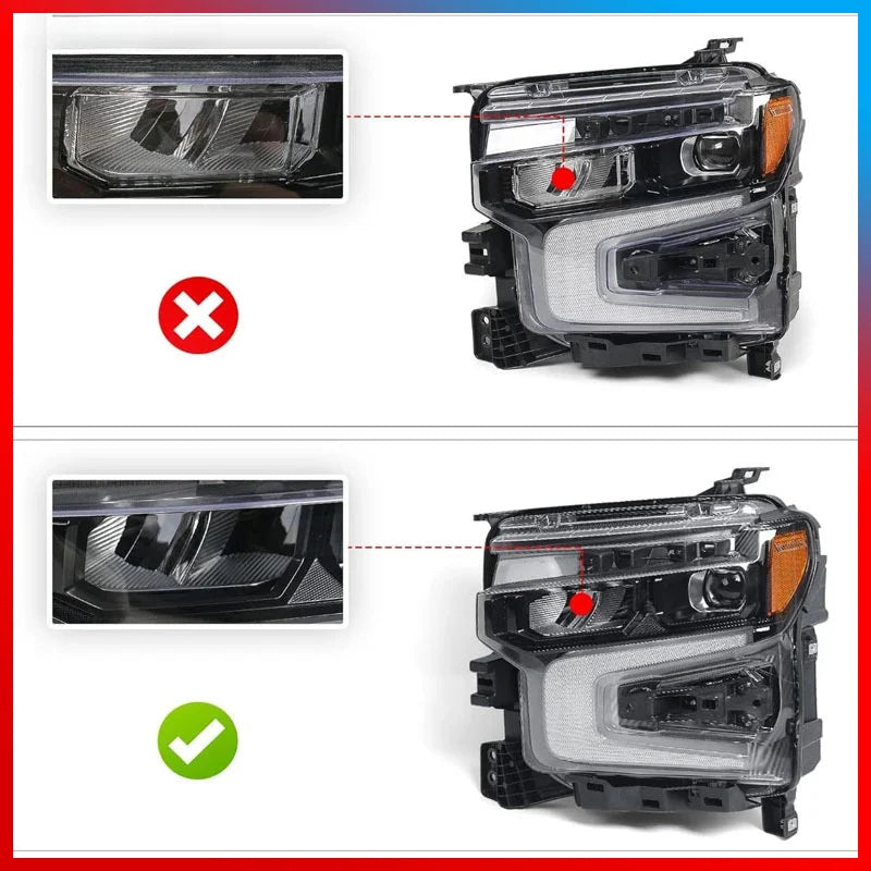 Phare Chevrolet Solod 1500 Applicable 87828575 85594431, faible Configuration, noir, année 2022-2023