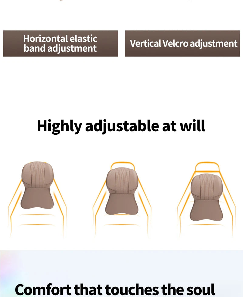 High Quality Universal Car Headrest Cushion Car Seat Neck Pillow Perforated Leather Breathable Lumbar Support Car Pillow