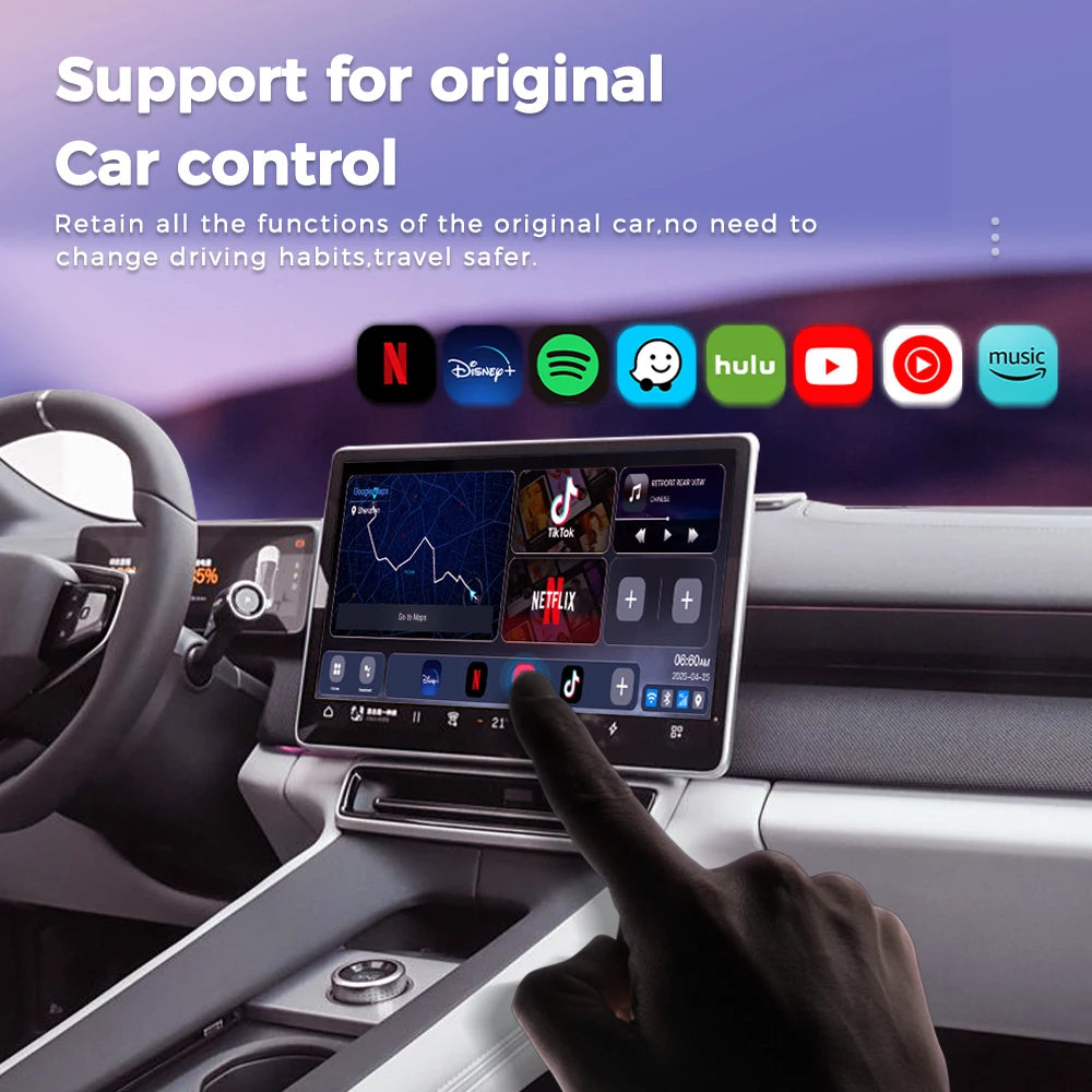 MMB sans fil CarPlay AI Box Android Auto Android 13.0 QCM6125 8 cœurs BT 5.2 connexion automatique GPS 4G SIM pour 2024-2026 Polestar 4