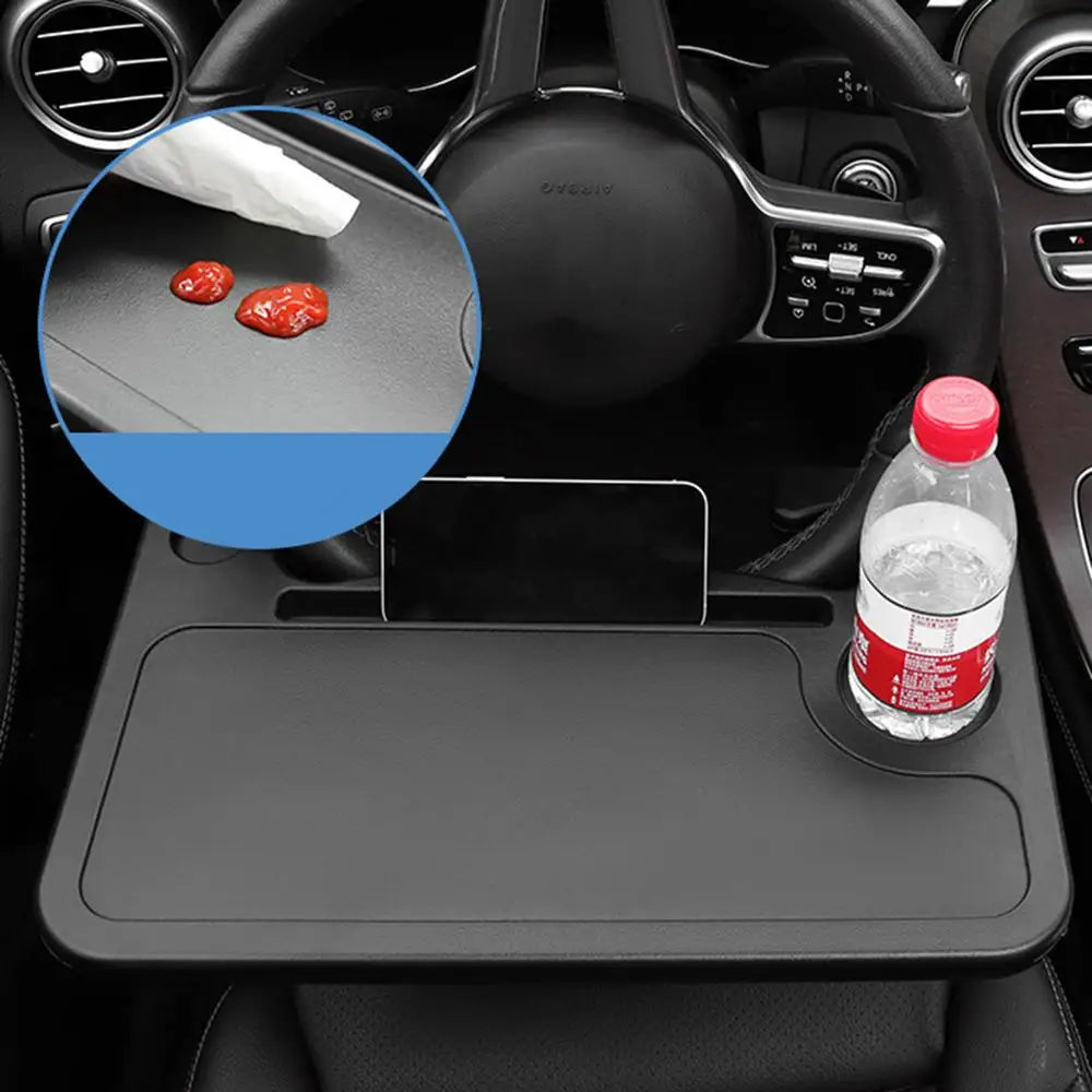 Support de bureau pour ordinateur portable de voiture, manger du travail, volant de voiture, support de Table à manger, boisson, plateau de nourriture et de café, multifonction