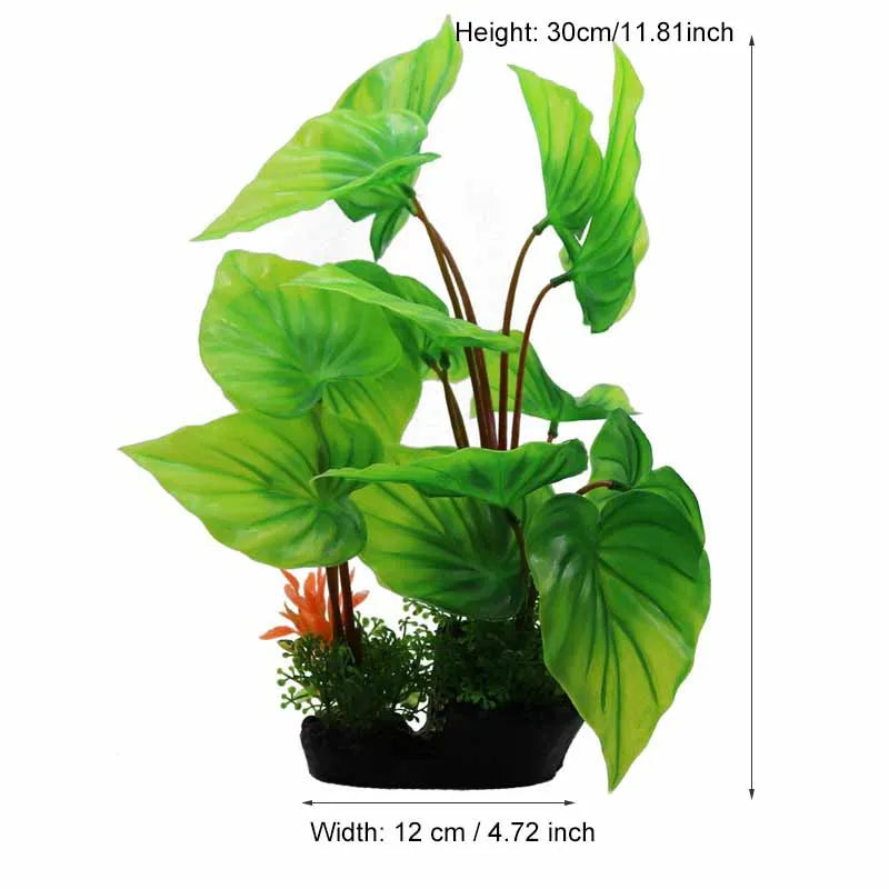 Plantes artificielles décoratives pour aquarium, herbe aquatique en plastique pour décorations d'aquarium, accessoires pour aquarium, plantas acuario