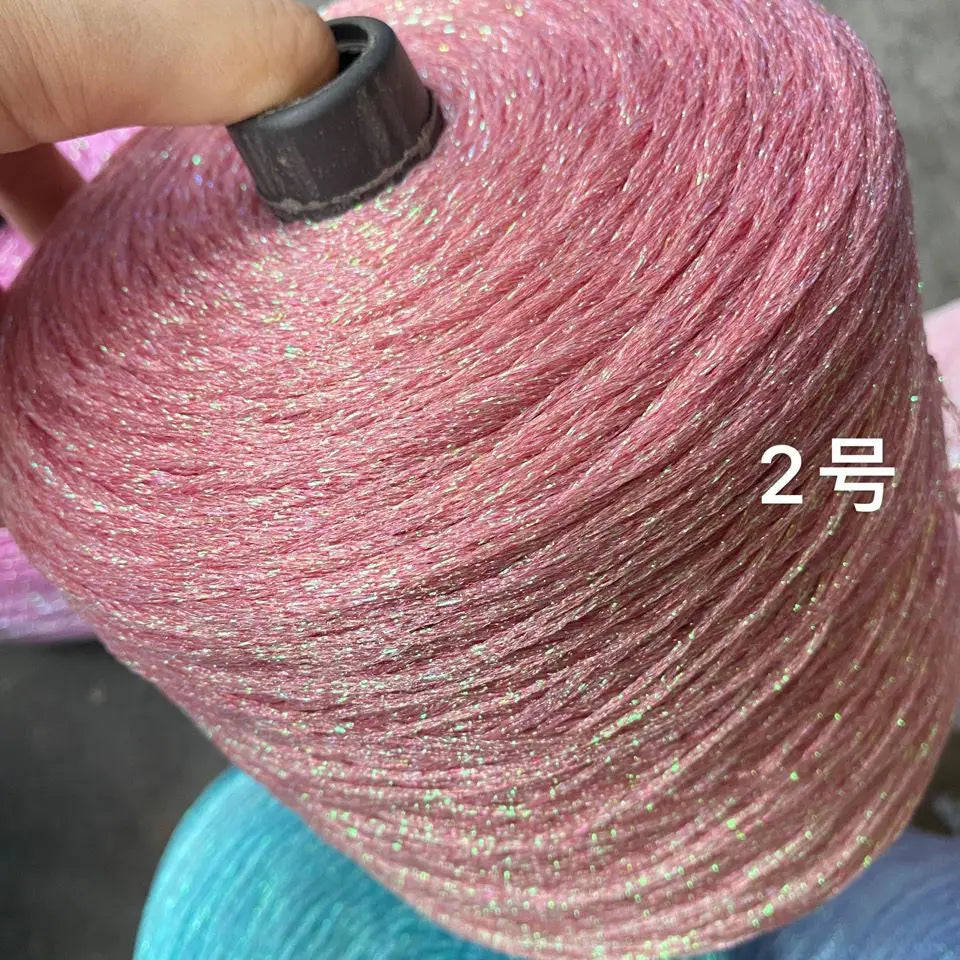 Modules de fil métallique en laine de coton doré et argenté, fil au crochet, paillettes, tissé à la main, sac artisanal, coloré, unique, boule de 50g, livraison gratuite