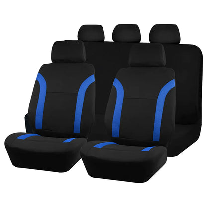AUTO PLUS-Ensemble de Housses de Siège de Voiture Universelles en Polyester, Protection en Tissu Uni Bicolore, Accessoires Automobiles
