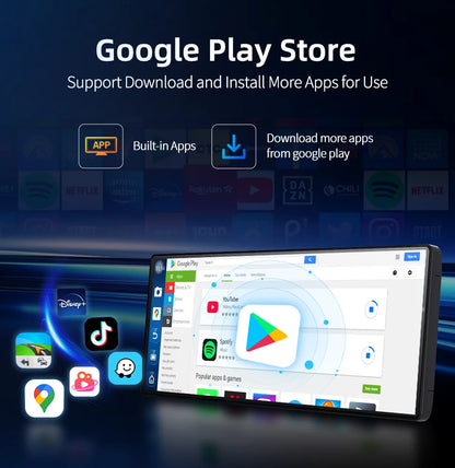 W60 11.3 ''8 Core Android 14 6 + 128GB lecteur multimédia Carplay et Android Auto 5G WiFi Google Play Youtube Netflix OTA mise à niveau
