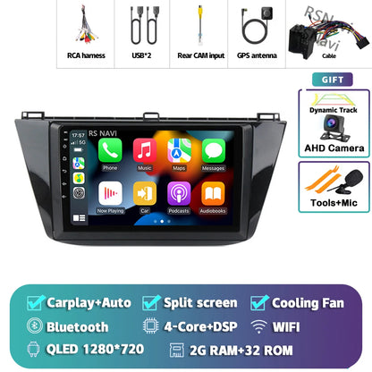 Android 15 Carplay Auto 2K écran autoradio lecteur multimédia pour Volkswagen Tiguan 2 Mk 2016 2017-2019 2 din Autoradio stéréo