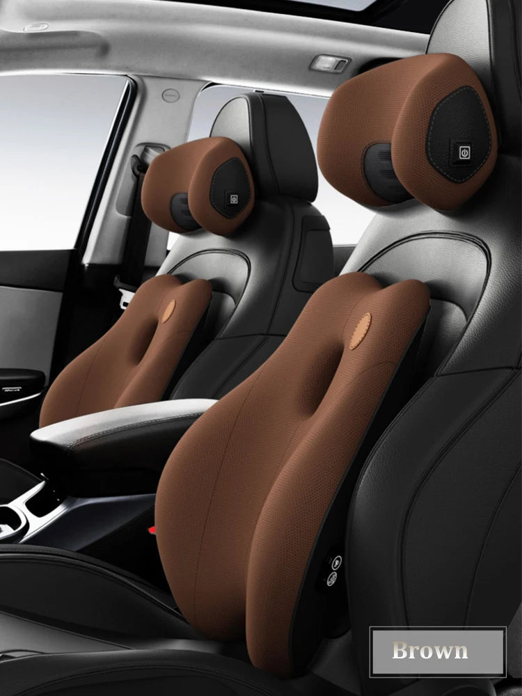 Oreiller de Massage du cou de voiture, coussin de soutien lombaire, siège Auto voyage, relaxation, Support de taille, accessoires automobiles, appui-tête universel