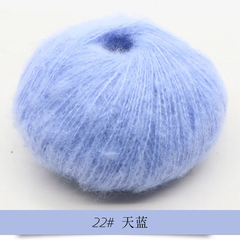 Fil Mohair tricoté à la main, 25g, 1 pièce, ligne de laine chaude au Crochet, pull shwal, écharpe