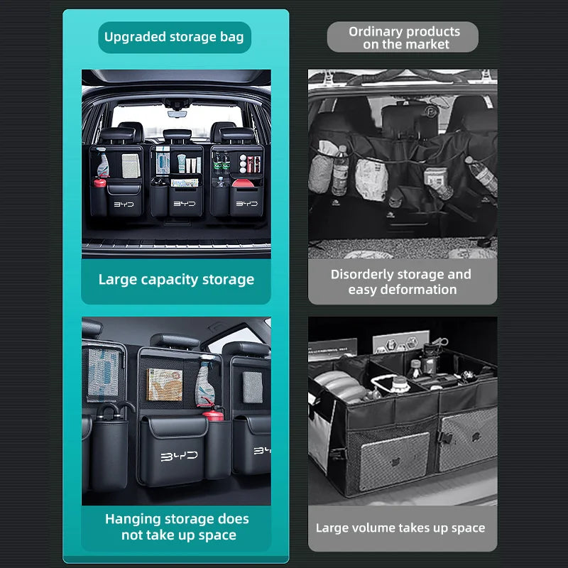 1 pièces sac de rangement de coffre de voiture SUV siège arrière outils suspendus organisateur sac de rangement multifonctionnel pour BYD Seal Atto3 S2 S6 S7 X Dream