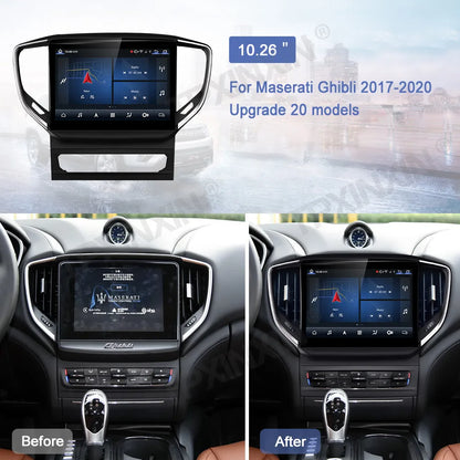 Écran 10,26 pouces 4K Qualcomm pour Maserati Ghibli 2017-2020, mise à niveau 2026, autoradio multimédia, lecteur GPS, navigation CarPlay, unité principale