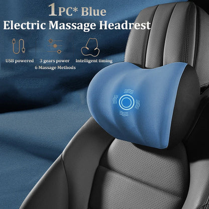 Coussin de dossier électrique pour siège de voiture, massage, sauna, soutien lombaire, vibration de la taille, oreiller cervical, accessoires intérieurs
