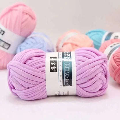Fil épais de 100g, tissu coloré Super doux, bande de fil pour tricoter à la main, sac tissé, panier de tapis, matériel tricoté à la main, bricolage