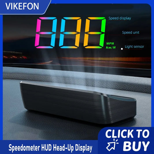 Système de projecteur de compteur de vitesse GPS de pare-brise de voiture HUD avec affichage haute définition alerte de survitesse affiche la vitesse Plug and Play