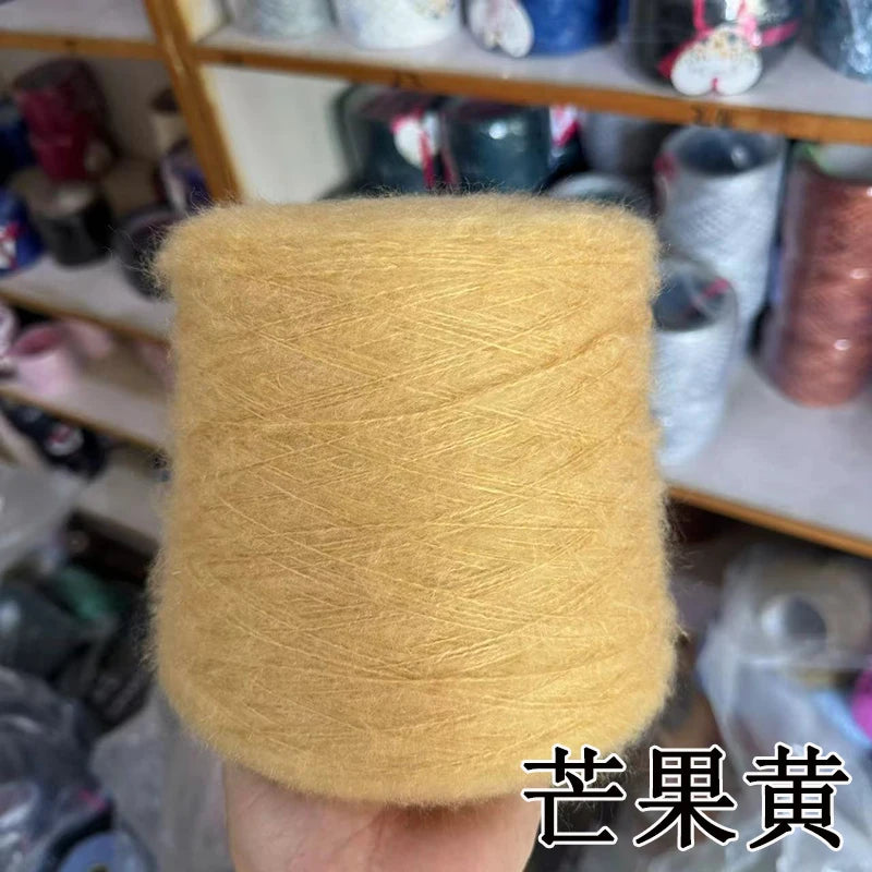 1 régiment de 500 grammes de laine Mohair ultra douce près du corps sans collant, foulards tricotés à la main, fil de pull