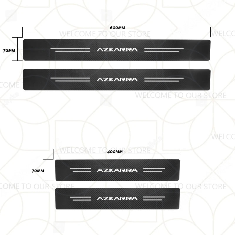 Autocollants de coffre en Fiber de carbone, 4/5 pièces, pour voiture Geely Zeekr LYNK & CO Azkarra Monjaro Atlas Pro Coolray Tugella, décor de seuil de porte