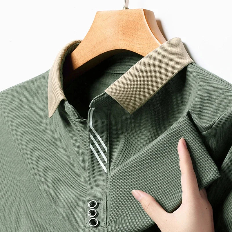 Polo à manches courtes pour hommes, couleur unie, décontracté, mode, haut d'été confortable pour les affaires et les loisirs