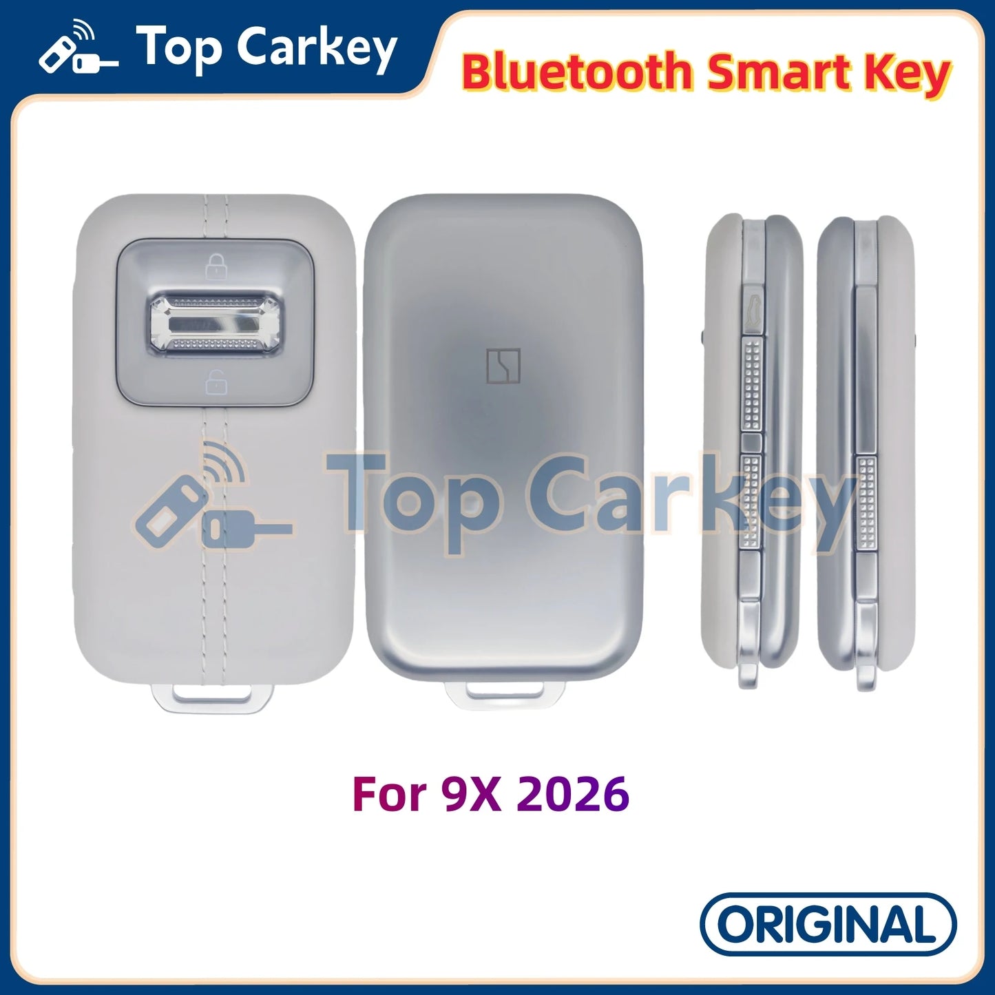 TopCarkey clé à distance intelligente Bluetooth d'origine pour GEELY ZEEKR 001 007 7X 009 2024 2025 2026 ZEEKR 9X 2026 clé Bluetooth de voiture