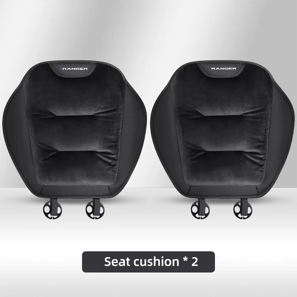 Housse de siège de voiture en flanelle pour Ranger T9 T7 T1 Raptor, coussin de siège avant/arrière de voiture en peluche chaud d'hiver, accessoires d'intérieur automobile
