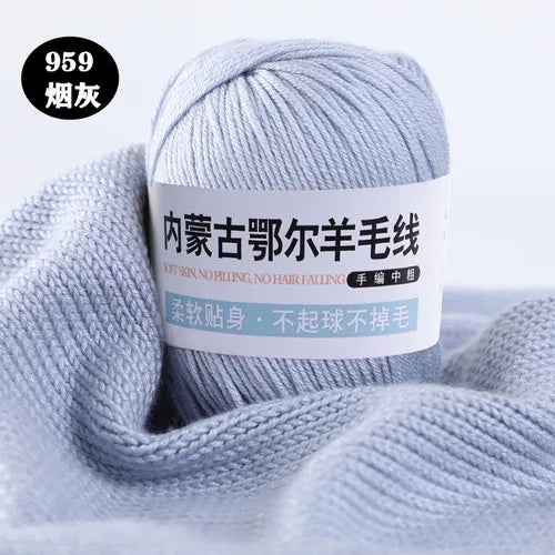 Fil de laine pour enfants, crochet à la main pour chapeaux, écharpes, chandails, optique moyenne, doux pour la peau, doux, 6 rôles, 100 g/ensemble