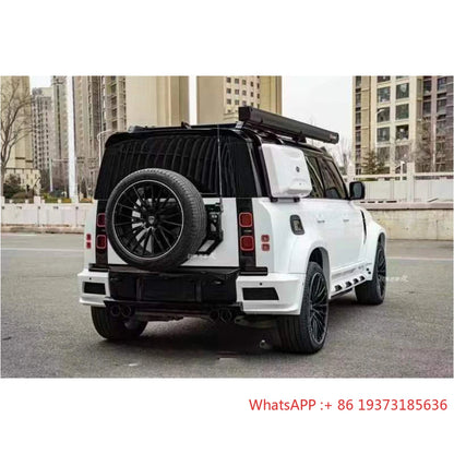 طقم هيكل دفاعي بتصميم LM، مطور، طقم تحويل هيكل السيارة، طقم هيكل عريض لاند روفر ديفندر 110 2020