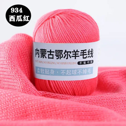 Fil de laine pour enfants, crochet à la main pour chapeaux, écharpes, chandails, optique moyenne, doux pour la peau, doux, 6 rôles, 100 g/ensemble