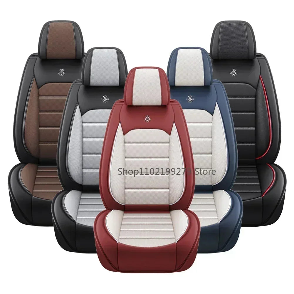 Ensemble complet de housses de siège de voiture en cuir PU, protection de banc fendue avant et arrière, quatre saisons universelles, adaptées à la plupart des accessoires de voiture SUV