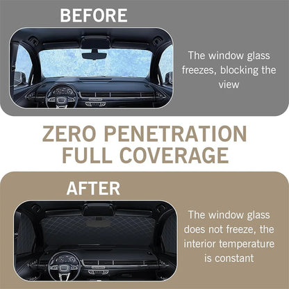 Housse de voiture universelle demi-capuchon quatre saisons Protection solaire anti-neige prévention du gel isolation thermique couverture avant de pare-brise