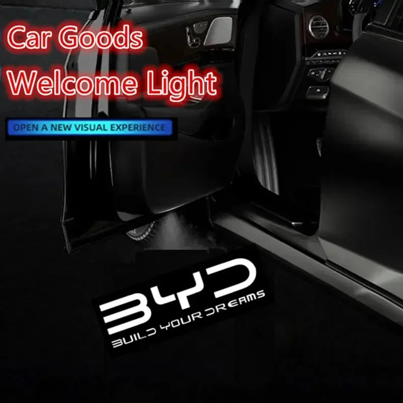 Projecteur Led de lumière de porte de voiture, pour BYD ATTO3 QIN SONG S6 7 E6 TANG YUAN PLUS, accessoires de Modification de style de décoration