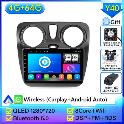 Pour Renault Dokker Lodgy Dacia 2012-2020 autoradio Android 15 Navigation GPS Android Auto Carplay Android Auto vidéo pas de 2din DVD