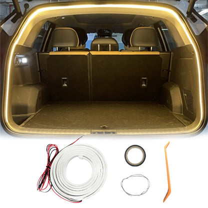 Bande lumineuse LED auto-adhésive pour coffre de voiture, bande lumineuse à flux dynamique, multifonction, automatique, pour décor de coffre de camion