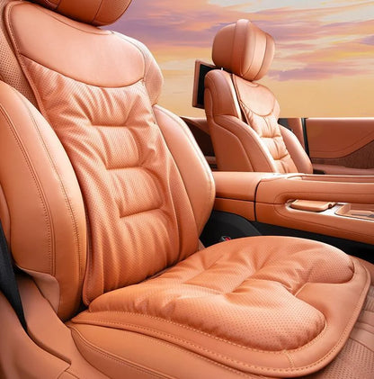 Housse de siège de voiture universelle en cuir, housse de coussin de taille pour siège de voiture, quatre saisons, coussin de Protection pour sièges intérieurs automobiles, accessoire de voiture