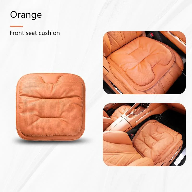 Housse de siège de voiture universelle en cuir, housse de coussin de taille pour siège de voiture, quatre saisons, coussin de Protection pour sièges intérieurs automobiles, accessoire de voiture