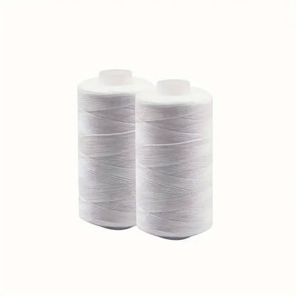 2 pièces fil à coudre domestique couture à la main fil noir et blanc 500 m fil polyester pour machines à coudre et couture à la main