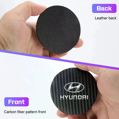Pour Hyundai N line I40 I30 Sonata Tucson Santa Fe Elantra Azera Creta dessous de verre de voiture support de verre d'eau tampons tapis antidérapant accessoire