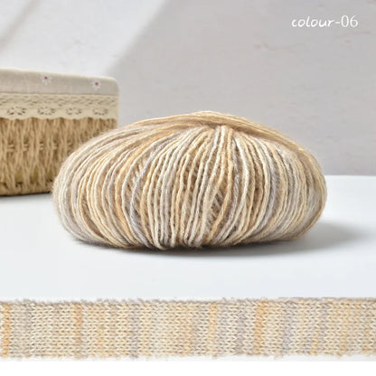 Rouleau de fil à gâteau dégradé, 50g/rouleau, bricolage, laine tricotée à la main, fil Mohair, fil de coton, fil doux au Crochet, vêtements, chapeau, écharpe